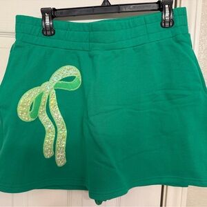 Brianna Cannon Green Skirt with Sequin Bow